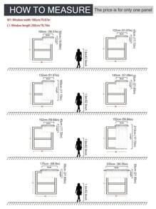 1 件韩式/日式亚麻薄纱窗帘，装饰窗纱 - 米色 - 查看 2