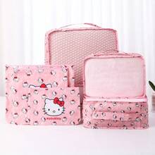Sanrio 6pcs Travel Packing Cubes, Luggage Organizer Bags, Underwear & Shoes Storage Bags, Cartoon Series Organizer Set For Clothes And Shoes, Mesh And Solid Compartments, Suitable For Suitcase Packing And Wardrobe Organization, Great For Travel - Multicolor - View 16