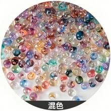 Mărgele de sticlă gradient de 4 mm, 90 de bucăți, mărgele de sticlă cu picătură de apă în 2 tonuri pentru confecționarea bijuteriilor, mărgele de cristal din sticlă în 20 de culori pentru cercei, coliere, brățări DIY. Consumabile pentru confecționarea bijuteriilor