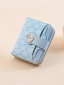 New Lychee Texture Letter Wallet Multi-Card Slots Short Style Small Women Purse Thickened Korean Fashion Vintage Coin Pouch For Women Wallet Mini Wallet Purse Wallet Small Wallet Cute Wallet Wallet - Blue - View 7