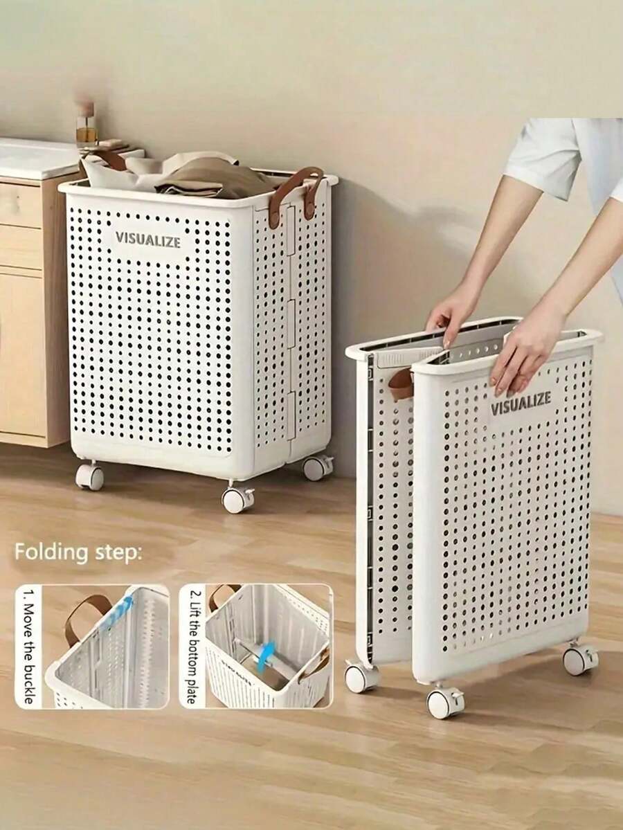 1pc Foldable Storage Box, Wardrobe Storage Box, Toy Storage Box, Sundries Storage Basket, Large Capacity Storage Box, Suitable For Toys, Clothes, Snacks, Books, Shoes, Plastic Boxes For Cars, Home Storage And Bedroom Accessories Under The Bed Storage Basket - Nhiều màu - Xem 1