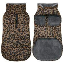 Metglad Mellanstor och stor hundvinterjacka, varm väst med ullfoder - Husdjurskläder, vinterjacka för kallt väder, vindtät vinteröverrock - Brun - Visa 21