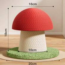 童话蘑菇剑麻猫抓柱 - 天然剑麻材质，耐磨防刮。可爱的红白设计，互动式悬挂球，娱乐性十足，绿色底垫，稳定防滑。 - 彩色 - 查看 5