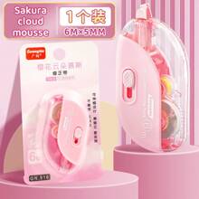 1 Piece Of Macaron Color Correction Tape, 5 Mm X 6 M Correction Tape, Push-Pull Core, Easy To Use, Instant Correction, Retractable Tip, For Correcting Bad Handwriting, Back To School And Office Supplies