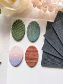 4 Peças Novo Ferramenta de Impressão em Relevo de Textura de Argila Macia com Flor Datura Verde, Ferramenta Criativa DIY para Decoração, Brincos, Broches, Pingentes, Escultura em Argila e Outros Afazeres, Relevo em Argila Macia, Esteira de Textura em Relevo
