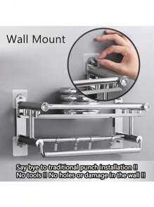 10pcs Strong Adhesive No-Drill Screw Stickers, Self-Adhesive Screws, Invisible Wall Nails, Nail-Free Hanging Shelves, Pendants, Seamless Nail-Free Decal Photo Frames, Clocks, Seamless Nail-Free Design, Kitchen Wall Hooks, Drill-Free Installation, Practical Hook And Bathroom Shelf Hanging Kit