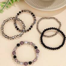 5 Stücke/Set Boho-Stil Armband Set mit Glasperlen, geeignet für den täglichen Gebrauch
