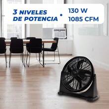 Ventilador de Piso y Pared de 20 Pulgadas, Silencioso y Potente, 1 Año de Garantía, Aspas Aerodinamicas, Control de Perilla e Inclinación Ajustable