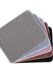 1pc Double-Layer EVA Anti-Splash Anti-Slip Foldable Washable Durable Pet Litter Mat - Grey - View 9
