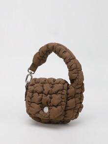 HAILIAN 1 件时尚迷你小包褶皱云包超迷你吊坠包多功能零钱包零钱包耳机包迷你小包多种颜色可选。女士钱包迷你钱包钱包钱包零钱包 - 彩色 - 查看 21