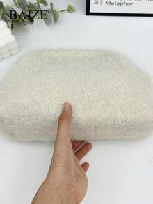 ENBEI BAIZE 优雅条纹拼色手拿包 - 化妆包大号、耐用、多功能女士沙滩包、夏季钱包优雅女士包，适合日常使用和节日场合母亲节礼物、婚礼季节纪念品包