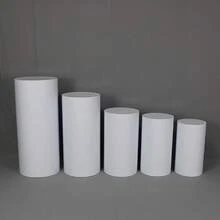 Chân đế trụ, 5/3 chân đế trụ tròn, dùng cho bệ trưng bày tiệc cưới hình trụ tròn màu trắng, chân đế bánh, thích hợp cho tiệc sinh nhật, tiệc mừng, trang trí bàn ngày lễ - trắng - Xem 5