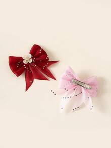 8 pièces/10 pièces Sets de pinces à cheveux élégantes et mignonnes en mousseline de soie avec nœud papillon, barrettes de cheveux minimalistes à la mode avec design de fleurs en strass brillant, convenant aux étudiantes, aux fêtes, à l'usage quotidien, pinces à cheveux, pinces à cheveux, épingles à cheveux, pinces à cheveux alligator, fournitures scolaires, accessoires nœud