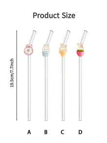 1 根耐热玻璃吸管，可爱，适合日常使用