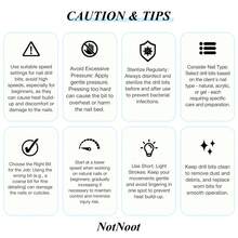 NotNoot 1pc Nail Drill Bits File Nail Electric Drill Machine Manicure Pedicure Drills Accessory Acrylic Nail Tools Smooth Head