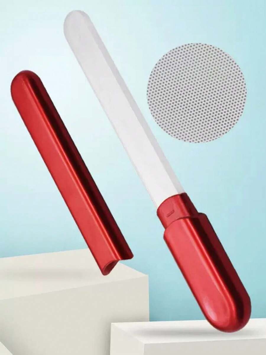 1件装纳米玻璃指甲锉，抛光亮面指甲蚀刻便携式玻璃滚轮，高级指甲护理工具。个人护理和清洁工具，手足护理工具。方便实用。 - 彩色 - 查看 1