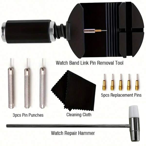 11pcs Watch Link Removal Tool Kit, Watch Band Tool Strap Chain Pin Remover Repair Tool Kit, For Watch Band Strap Adjustment, Watch Bracelet Sizing And Watch Repair, Ideal Choice For Gifts