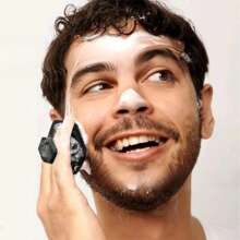 4pcs Silicone Body Brush Set - Includes: 1 Long Handle Back Scrubber, 1 Short Handle Shower Brush, 1 Hair Washing Brush And 1 Face Cleansing Brush. Non-Electric Handheld Body Brush/Face Brush, Non-Slip Handle, Strong Cleaning Power, Soft Bristles, Can Clean And Massage All Parts Of The Body. Cleaning Tool, Massage Tool - Black - View 6