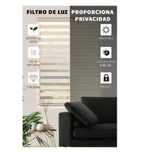 1 Pieza Persiana Enrollable Doble Capa Tipo Cebra 120x200cm Cortinas Blackout Ajuste de Luz para sala de Estar Dormitorio Cocina Baño Decoración otoño Hogar Decoración de Cuarto Navidad - Verde - Ver 4