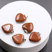 1pc 20mm Heart Shaped Pendant Without Chain, For DIY Necklace, Bracelet, Keychain Accessories