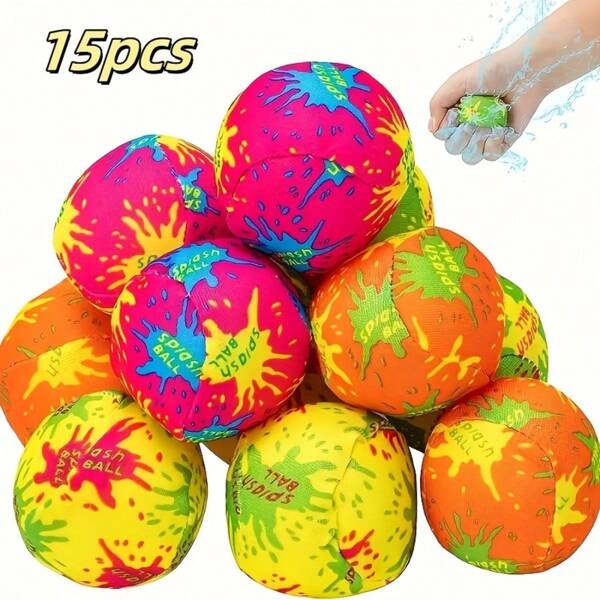 15 globos de agua, globos de agua para refrescarse, globos de agua de verano adecuados para playas, piscinas y patios traseros. Son accesorios de agua esenciales de verano con colores aleatorios, flotador de piscina