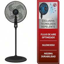 Ventilador de pedestal Air MAXX de 16" y 4 aspas, con sistema repelente anti mosquitos, 70 W y 3 velocidades, VE3171X0.