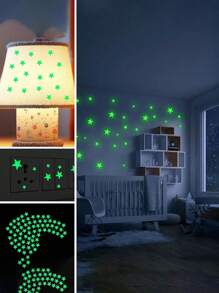 10/122/212pcs Glow In The Dark Star Wall Decals - Removable Night Light Stickers For Kids Bedroom, Nursery, Dorm DIY, Switch Decor & Halloween/Christmas Galaxy Project (8 Sizes Self-Adhesive) Home Decor Halloween Decor Room Decor Wall Decor Wall Stickers Living Room Decor Halloween Decorations Halloween Decoration