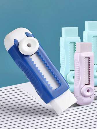 4 piezas/3 piezas/2 piezas/1 pieza Borradores retráctiles, borradores súper limpios sin manchas ni migas, borradores de corrección para estudiantes, esencial de regreso a clases, pequeños regalos de recompensa