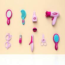10pcs/Set Makeup Toys For Girls, Interactive Dress Up & Makeup Play Set, Plastic Material, Random Color Accessories - Multicolor - View 3
