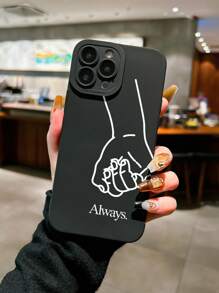 قطعتان من أغطية الهاتف الناعمة من مادة TPU للأزواج بعبارة "إلى الأبد معًا" متوافقة مع هواتف iPhone11، 12/12pro، 13/13pro، 13promax، 14/14pro، 14promax، 15/15pro، 15promax، 16/16pro، 16promax، وسلسلة Galaxy - يمكن استخدامها لنفسك أو كهدية لأصدقائك وصديقاتك وأعياد الميلاد والمناسبات، مقاومة للماء والصدمات والخدش