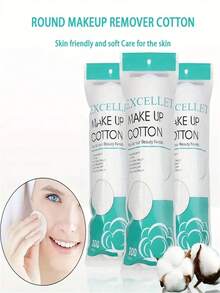 100片/包 柔软加厚圆形卸妆棉，三层设计，温和亲肤，不掉毛，适用于面部、眼部、卸除指甲油，旅行及日常使用皆宜，馈赠佳品（随机包装） 洁面巾、洗脸巾、化妆包、收纳盒、清洁用品、浴室必备、湿巾、纸巾 - 白色 - 查看 3