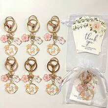 Pink Flower Twin Rabbits