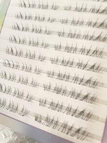 80pcs 10 Rows High Capacity Light Eyelashes Thin Natural Transparent Stem False Eyelashes Delicate Segment Curl Fine Soft Lash Clusters, Eyelash Clusters, Individual Eyelashes, Lashes, Fake Lashes - B - View 12