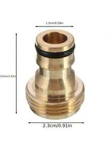 1pc Anti-Leakage Quick Connect Garden Hose Adapter - (Various Styles, Fits Different Sizes) Brass Faucet/Washing Machine Thickened Faucet, Inlet Pipe, Brass Faucet Interface Adapter, Durable, Anti-Rust Faucet Converter, Convenient For Watering - Multicolor - View 10