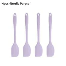 4 件硅胶刮刀，适用于奶油、果酱和黄油，易于清洁，适用于家庭、餐厅、甜品店、烘焙厨房工具套装