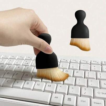 1pc Black Keyboard Cleaning Brush, Soft Bristles, Suitable For Cleaning Crevices, Car Interiors, Desktops And Other Dusty Areas, Ideal For School Supplies And Back-To-School Season