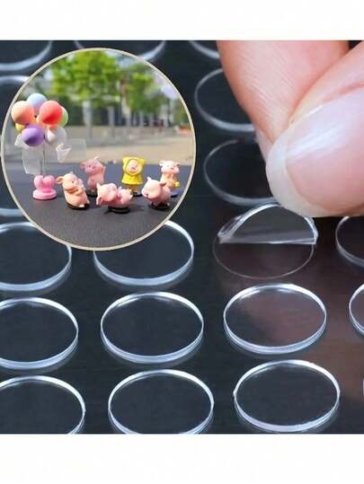400/200/100 Pcs (20 Per Sheet) Transparent Round Double-Sided Adhesive Stickers - Removable, Damage Free, Nano Adhesive, Suitable For Handmade Gift Wrapping, Wedding, Christmas, Holiday Decoration