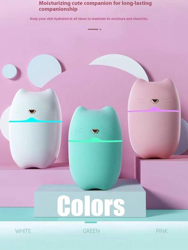 Mini Desk Cute Pet Humidifier, Cartoon Cat Portable Car Aroma Diffuser, Gift Cute Cat Air Humidifier For Home, Car, Desk, Quiet Mist Moisturizing Humidifier