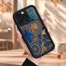 [Teléfono] Teléfono móvil elegante con un hermoso patrón de escalera de ojos, diseñado tanto para hombres como para mujeres. Ofrece un agarre cómodo y es compatible con varios modelos, incluidos 16, 15, 14, 13, 12, 11 y SE, lo que lo convierte en un amigo, pareja y familia. - Negro - Ver 7