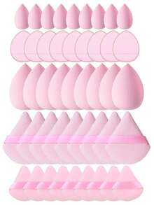 5/10/20/30/40/50PCS Makeup Kit Includes: 10PCS Beauty Egg Makeup Sponge+10PCS Beauty Egg Mini Sponge+10PCS Powder And Set Makeup Triangle Powder Puff+10PCS Mini Powder And Set Makeup Triangle Powder Puff+10PCS Concealer Facial Makeup Mini Air Cushion Powder Puff,Cheap,Stocking Stuffers,Makeup,Makeup Tools,Cheap Stuff,Gifts,Gifts For Women,Christmas Gifts - Watermelon Pink - View 2