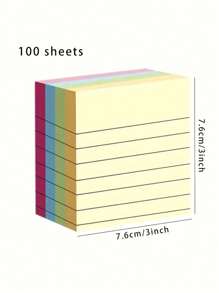 1 Set de 100 hojas de notas adhesivas - Combinación de 4 colores brillantes, fácil de usar, eficiente para tomar notas y organizar - Opción ideal para estudiantes, oficina y hogar Regreso a la escuela, Útiles escolares, Mochilas escolares para niños, Portaplumas, Viaje al aire libre, Decoración del aula, Suministros educativos. - Multicolor - Ver 8