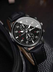 5-Piece Classic Simple Business Personalized Men's Gift Set, Including A Quartz Watch, Wallet, Belt, Sunglasses And Key Chain, Ideal Gift For Father's Day, Holidays, Birthdays, Boyfriends