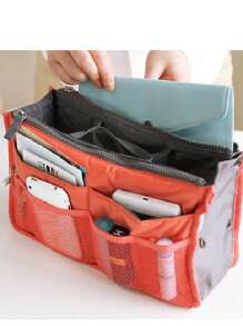 57pcs Crochet Kit, Multi-Color Set, DIY Yarn Kit For Beginners, Portable Tote Makeup Bag With Dual Zippers, Thick Toiletry Organizer Pouch, Multi-Function Cable Organizer Bag (Accessories In Random Colors)