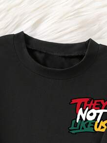 Tween Boy Letter Graphic Print Crew Neck Short Sleeve T-Shirt And Shorts Set