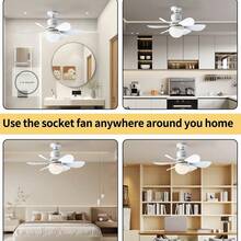 Ventilador de Techo con Control Remoto de Luces 3 Colores,3 Velocidades,Con Función de Temporizador,para Cocina/Baño/Dormitorio, Temporada de regreso a clases - Blanco - Ver 4