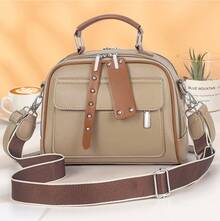 Women Shoulder Bags - 淺卡其配土黃 - 查看 8