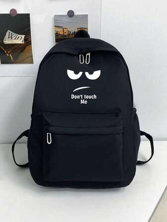 Mochila versátil de gran capacidad y unicolor simple para estudiantes, de vuelta a la escuela