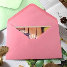 10 件/20 件/50 件/100 件纸质信封邀请信封自封纸质信封多色迷你中大型纸质窗口信封，小卡片/便笺夹信封纸适用于节日、婚礼、派对、生日和圣诞节庆祝活动