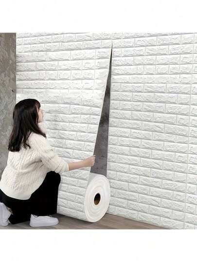 ملصقات حائط إسفنجية ثلاثية الأبعاد، مقاس 70سم * 100سم ، مقاوم للماء، لاصق ذاتي، ديكور لغرفة المعيشة، لاصقات جدارية، ديكور المنزل