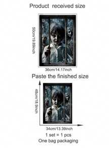 Decorazioni da parete per feste di Ognissanti spaventose - Sagoma di ragazza o ragazzo spettrale per finestre, decorazioni da parete, porta del garage, adesive, facili da applicare e rimuovere, decorazioni per Ognissanti, finte decorazioni per finestre di Ognissanti, decorazioni inquietanti per la casa. Decorazioni per Ognissanti, Natale, Ringraziamento, matrimonio, casa, autunno, compleanno, feste, interni, vacanze, festival, pareti, ornamenti di Ognissanti